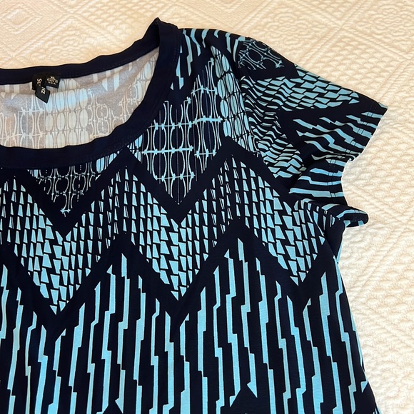 💥💥Susan Lawrence XL Blue Patterned Blouse - Picture 8 of 13